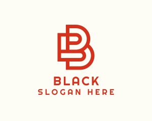 Modern Geometric Letter B Logo