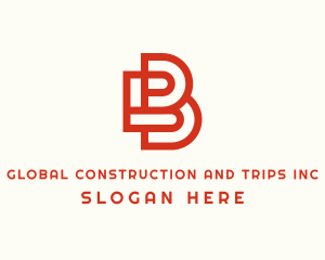 Modern Geometric Letter B Logo