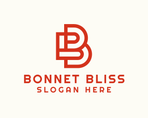 Modern Geometric Letter B logo design