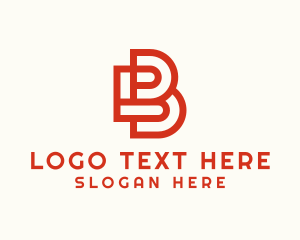 Letter - Modern Geometric Letter B logo design