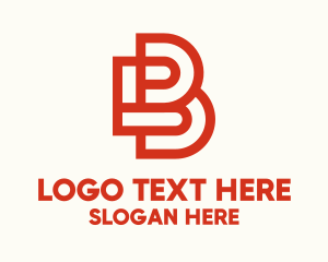 Invest - Modern Geometric Letter B logo design