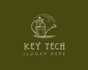 Floral Watering Can  Logo