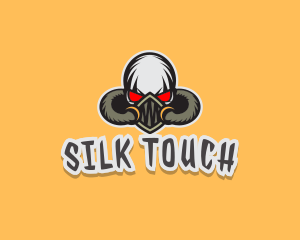 Skull Streamer Halloween logo design