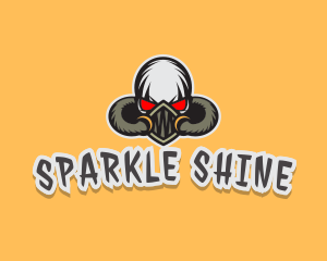 Skull Streamer Halloween logo design