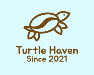 Coffee Bean Turtle  logo design