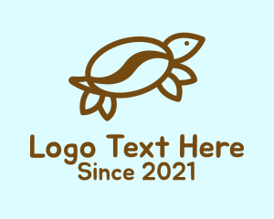 Tortoise - Coffee Bean Turtle logo design