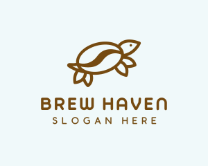 Coffee Bean Turtle  logo design