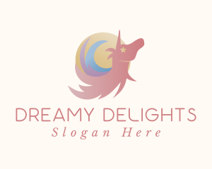 Whimsical - Whimsical Unicorn Star logo design