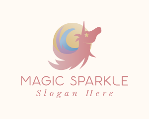 Unicorn - Whimsical Unicorn Star logo design