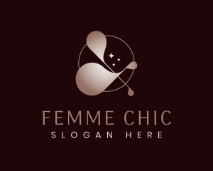 Femme - Modern Droplet Ampersand logo design