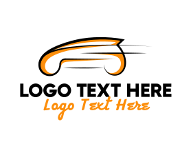 Hybrid - Orange Fast Car logo design