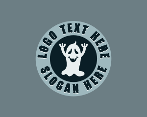 Ghost - Creepy Haunted Ghost logo design