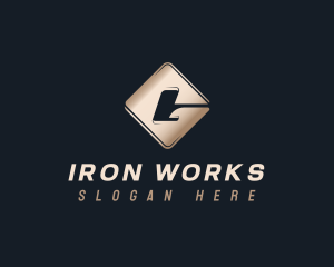 Iron - Industrial Iron Steel logo design