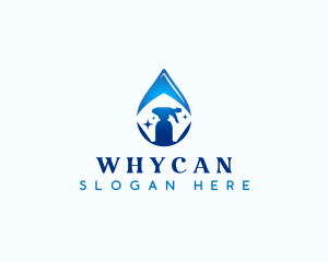 Sprayer - Spray Bottle Cleaning Droplet logo design