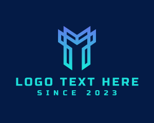 Cyber - Geometric Cyber Helmet logo design