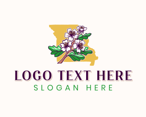 Seaside Goldenrod - Missouri Blossom Flower logo design