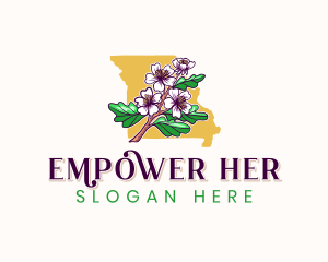 Missouri Blossom Flower Logo