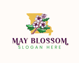 Missouri Blossom Flower logo design