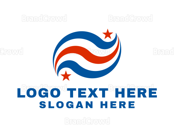 Patriotic USA Flag Logo