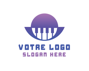 Shape - Gradient Piano Badge logo design