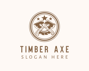 Axe Wood Logging logo design