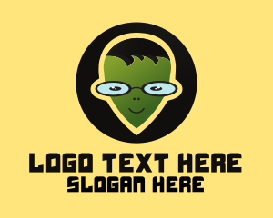 Extraterrestrial - Geek Alien Gamer logo design