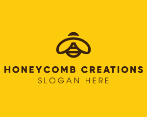 Brown Minimalist Bumblebee logo design