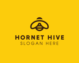 Hornet - Brown Minimalist Bumblebee logo design