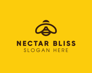 Nectar - Brown Minimalist Bumblebee logo design