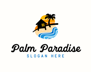 Seashore Camp Resort logo design