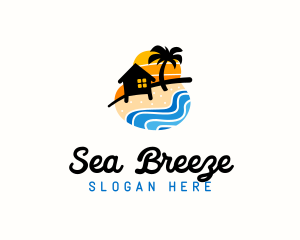 Seashore Camp Resort logo design