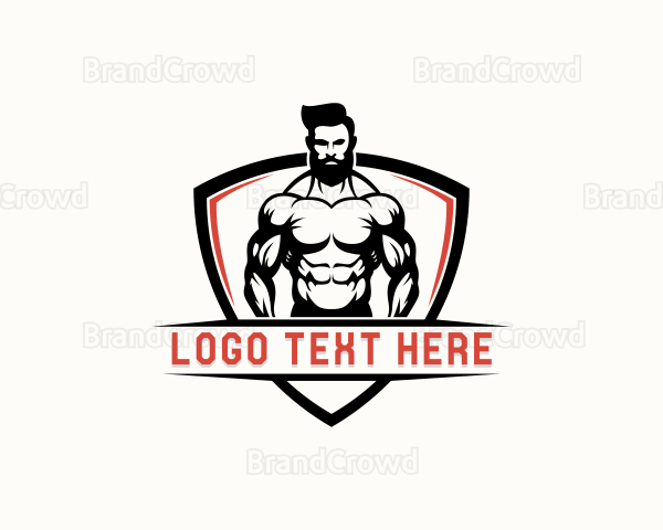 Fitness Muscle Man Logo