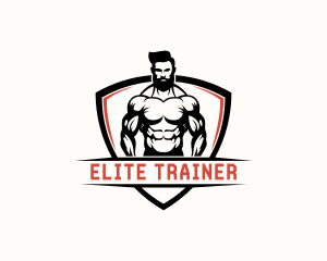 Fitness Muscle Man logo design