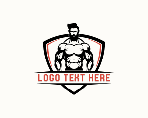 Fitness Muscle Man Logo