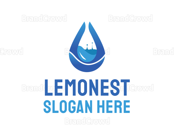 Water Splash Droplet Logo