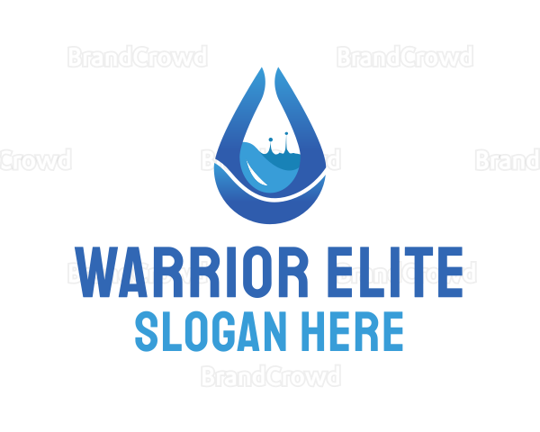 Water Splash Droplet Logo