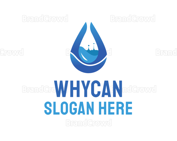 Water Splash Droplet Logo