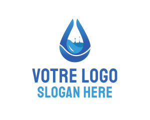 Water Splash Droplet Logo