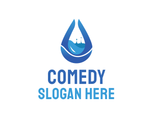 Water Splash Droplet Logo