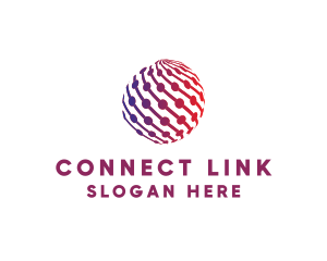 Globe Network Link logo design