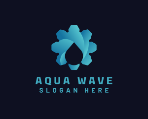 Industrial Water Droplet logo design