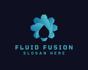 Industrial Water Droplet logo design