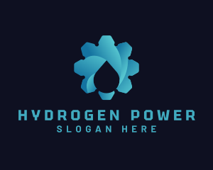 Hydrogen - Industrial Water Droplet logo design