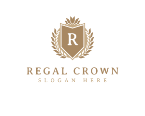 Regal Wreath Crest logo design