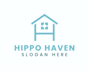 Minimalist House Letter H logo design