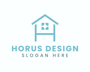 Minimalist House Letter H logo design