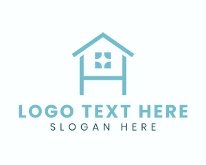 Tiny Home - Minimalist House Letter H logo design