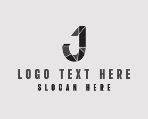 Innovation - Origami Shapes Letter J logo design