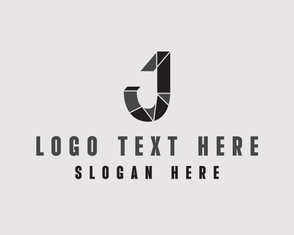 Studio - Origami Shapes Letter J logo design