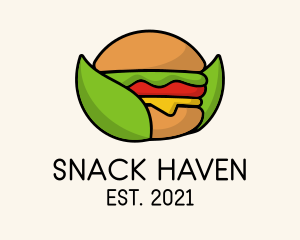 Organic Hamburger Sandwich   logo design